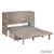 Rustic Classics Stow Full Murphy Bed Cabinet with Mattress in Stone