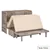 Rustic Classics Stow Full Murphy Bed Cabinet with Mattress in Stone