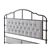 Queen Size Metal Bed Frame with Boucle Fabric Headboard(Grey)