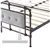 Queen Size Metal Bed Frame with Boucle Fabric Headboard(Grey)
