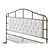 Queen Size Metal Bed Frame with Boucle Fabric Headboard(White)