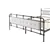 Queen Size Metal Bed Frame with Boucle Fabric Headboard(White)