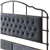 Queen Size Metal Bed Frame with Boucle Fabric Headboard(Dark Grey)