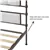 King Size Metal Bed Frame with Boucle Fabric Headboard(White)