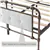 King Size Metal Bed Frame with Boucle Fabric Headboard(White)