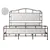 King Size Metal Bed Frame with Boucle Fabric Headboard(White)