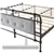 King Size Metal Bed Frame with Boucle Fabric Headboard(Grey)