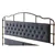 King Size Metal Bed Frame with Boucle Fabric Headboard(Dark Grey