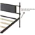 King Size Metal Bed Frame with Boucle Fabric Headboard(Dark Grey