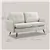Modern Tufted Loveseat - Cream White