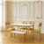 Modern 6-Piece Dining Table Set with Bench, Cushioned Chairs