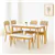 Modern 6-Piece Dining Table Set with Bench, Cushioned Chairs