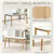 Modern 6-Piece Dining Table Set with Bench, Cushioned Chairs