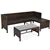 3-PC Curve Rattan Corner Set - Beige