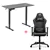 TygerClaw 42” Two Stage Column Sit Stand Desk + Tomauri Cougar Gaming Chair Bundle