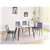 White Marble Dining Set - Dark Grey
