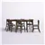 Elegant 6-Person Dining Set – Warm Brown Finish, Cushioned Seats, Easy