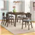 Elegant 6-Person Dining Set – Warm Brown Finish, Cushioned Seats, Easy