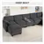 Cozy Corduroy Oversized U-Shaped Modular Sectional Sofa with Spring Cu
