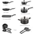 T-Fal Culinaire 16-Piece Nonstick Cookware Set with Thermo-Spot