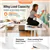 IMGadgets L Shaped 63' x 55' Electric Standing Desk (White)