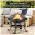 Yaheetech 22-Inch Outdoor Fire Pit with BBQ Grill