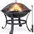 Yaheetech 22-Inch Outdoor Fire Pit with BBQ Grill