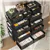 12-Drawer Dresser, Fabric Dresser Organizer with Wood Top(Black)
