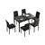 Modern Black Faux Marble Dining Table 55.5' x 27.5' (Table Only)
