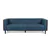 3-Seater Contemporary Sofa with Button Tufted Waffle Stitching, Navy B