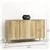 Modern Wave-Fluted 55'' Sideboard Console Cabinet