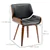 PU Leather Set of 2 Kitchen Dining Chairs