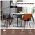 PU Leather Set of 2 Kitchen Dining Chairs