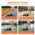 Manual Walk-Behind Floor Sweeper with Adjustable Handle and Large Cont