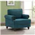 Single-Seat Sofa Chair with Rolled Arms and Nailhead Trim