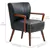 Calmiro Wood-Leg Modern Accent Chair - Black