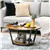 Round Duo Coffee Table - Rustic Brown