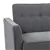 Button Tufted Fabric Sofa Bed - Charcoal Gray