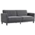 Button Tufted Fabric Sofa Bed - Charcoal Gray