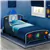 Kids’ Rocket-Ship Themed Toddler Bed (Wood)