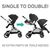 Evenflo Pivot Xpand Modular Compact Fold Travel System w/ Stroller & C
