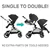 Evenflo Pivot Xpand Modular Compact Fold Travel System w/ Stroller & C