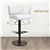 Set of 2 Adjustable Swivel PU Leather Bar Stools - White