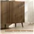 Modern Fluted Storage Sideboard - Brown