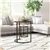 Modern Nesting Coffee Tables Set - Rustic Brown