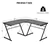 59' L-Shaped Corner Desk - Black