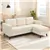 Modern L-Shaped Sectional Sofa - Cream White