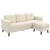 Modern L-Shaped Sectional Sofa - Cream White
