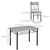 Chic 5-Piece Dining Set - Grey