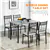 Chic 5-Piece Dining Set - Grey